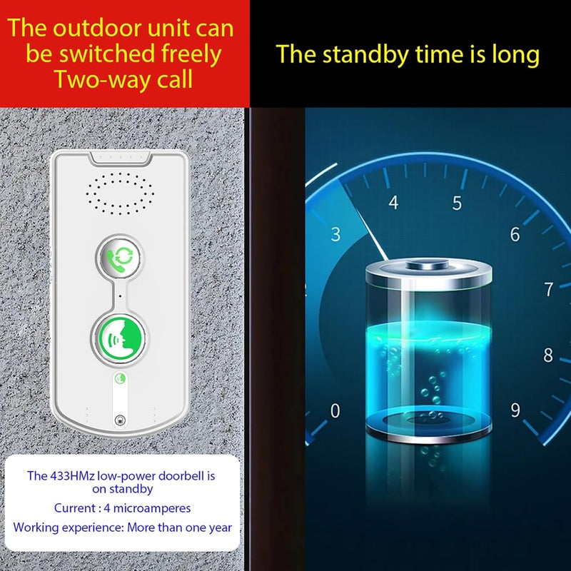 Swokely Rechargeable Wireless Intercom Unit, 2-Way Talking, 500 Meter Talking Distance, Power Saving, IP54 Water Resistance Rating, 2 Pcs, Suitable for Home, Office (White) - Image 4